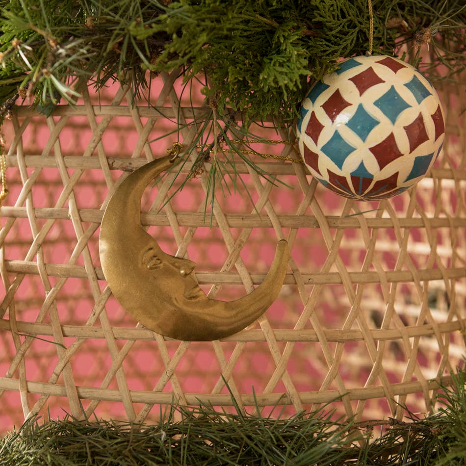 Moon Brass Ornament