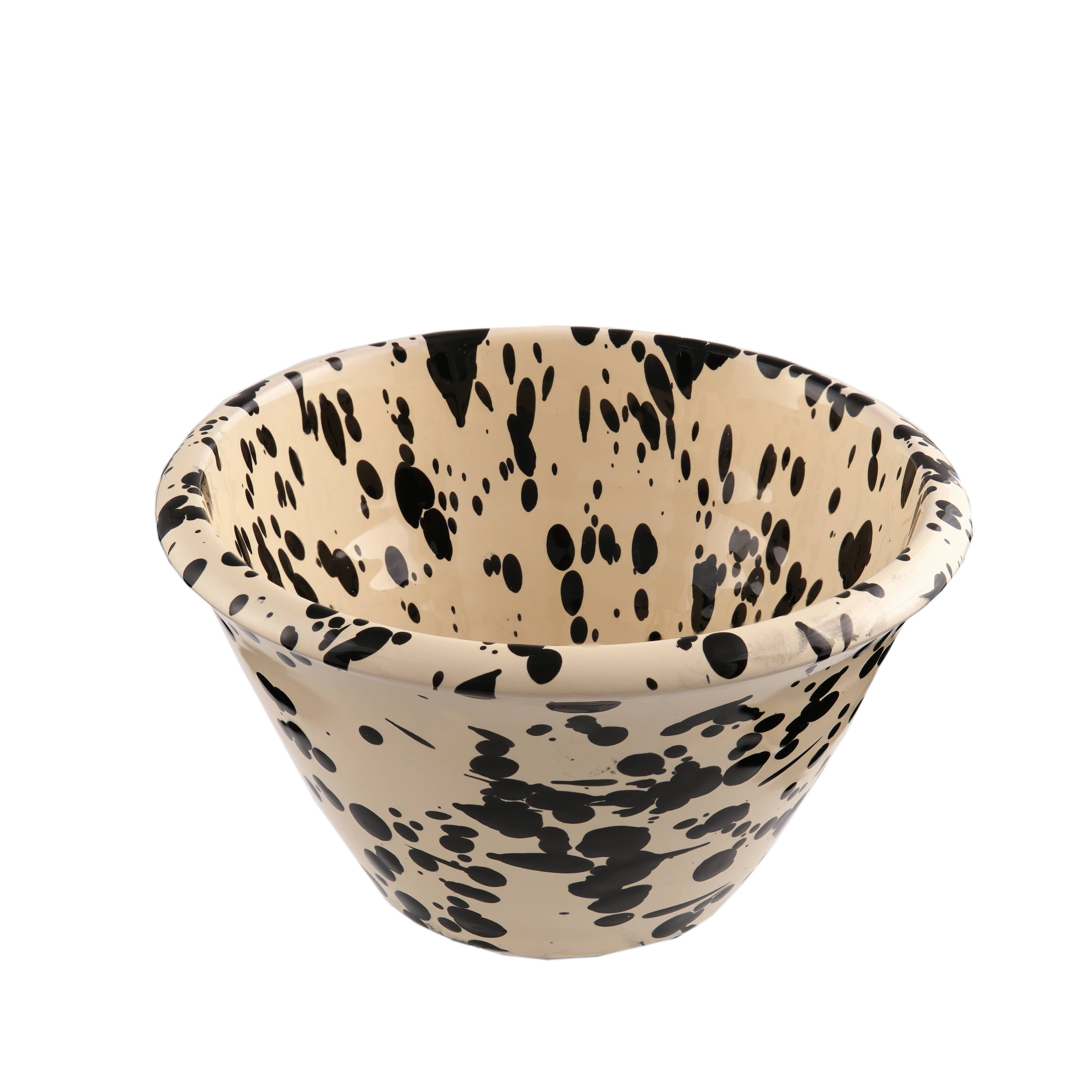 Catino cm 15 - Splasshed Line: Cream/black