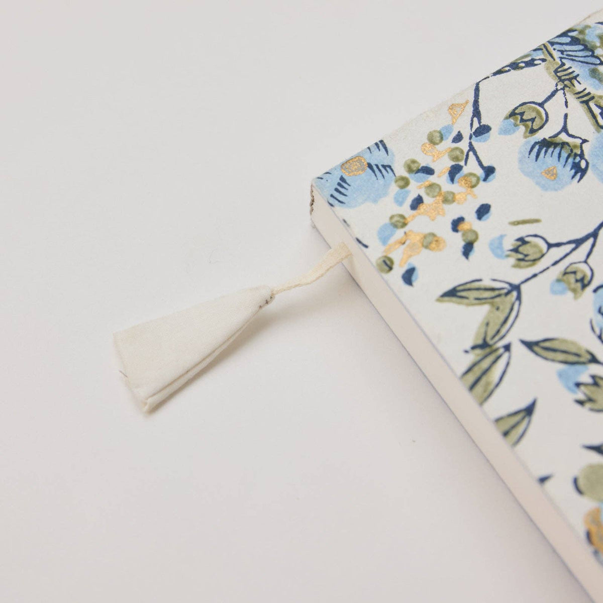 Block Printed Ruled Notebook (A5) - Songbird Blue Stone