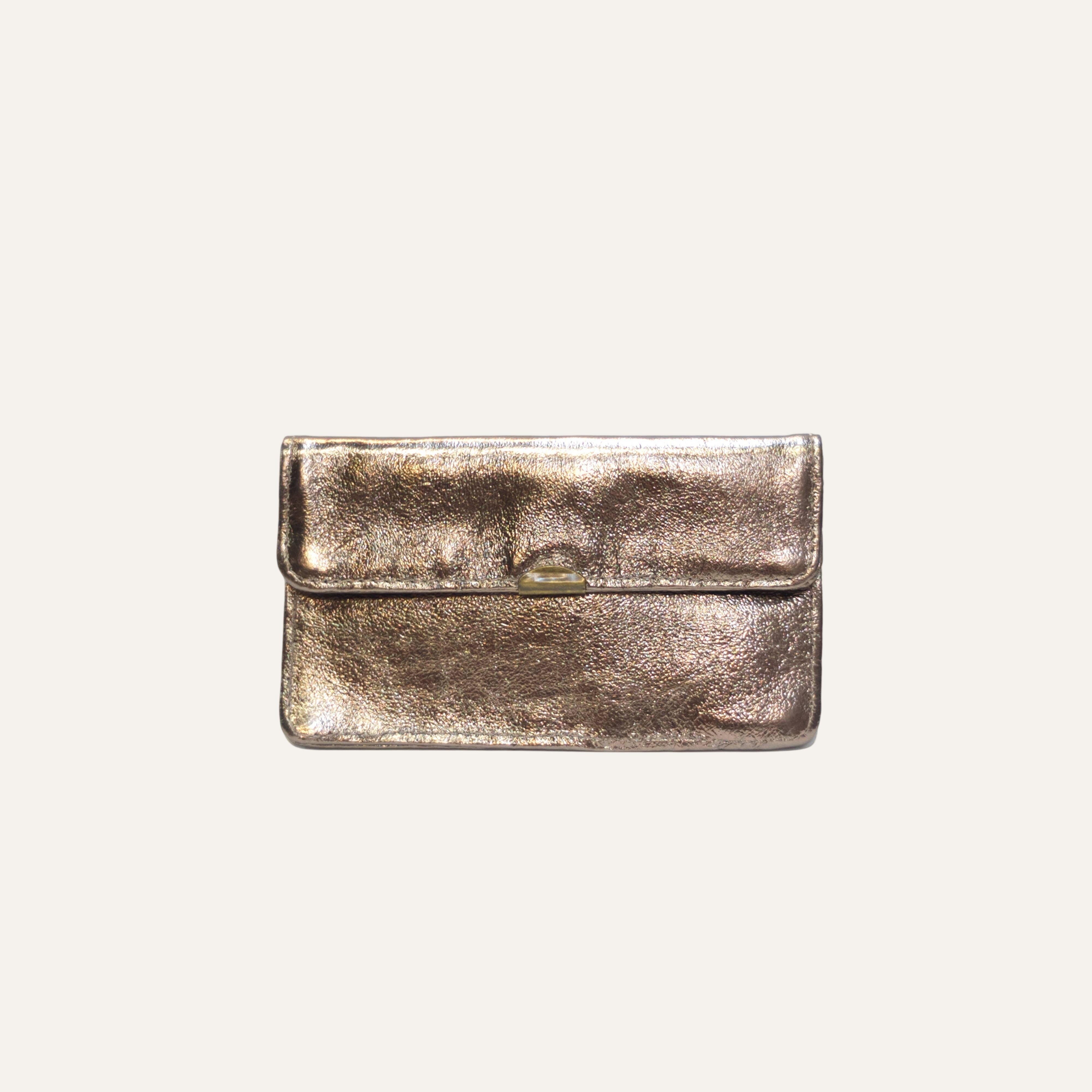 Compact all-in-one leather wallet: Steely