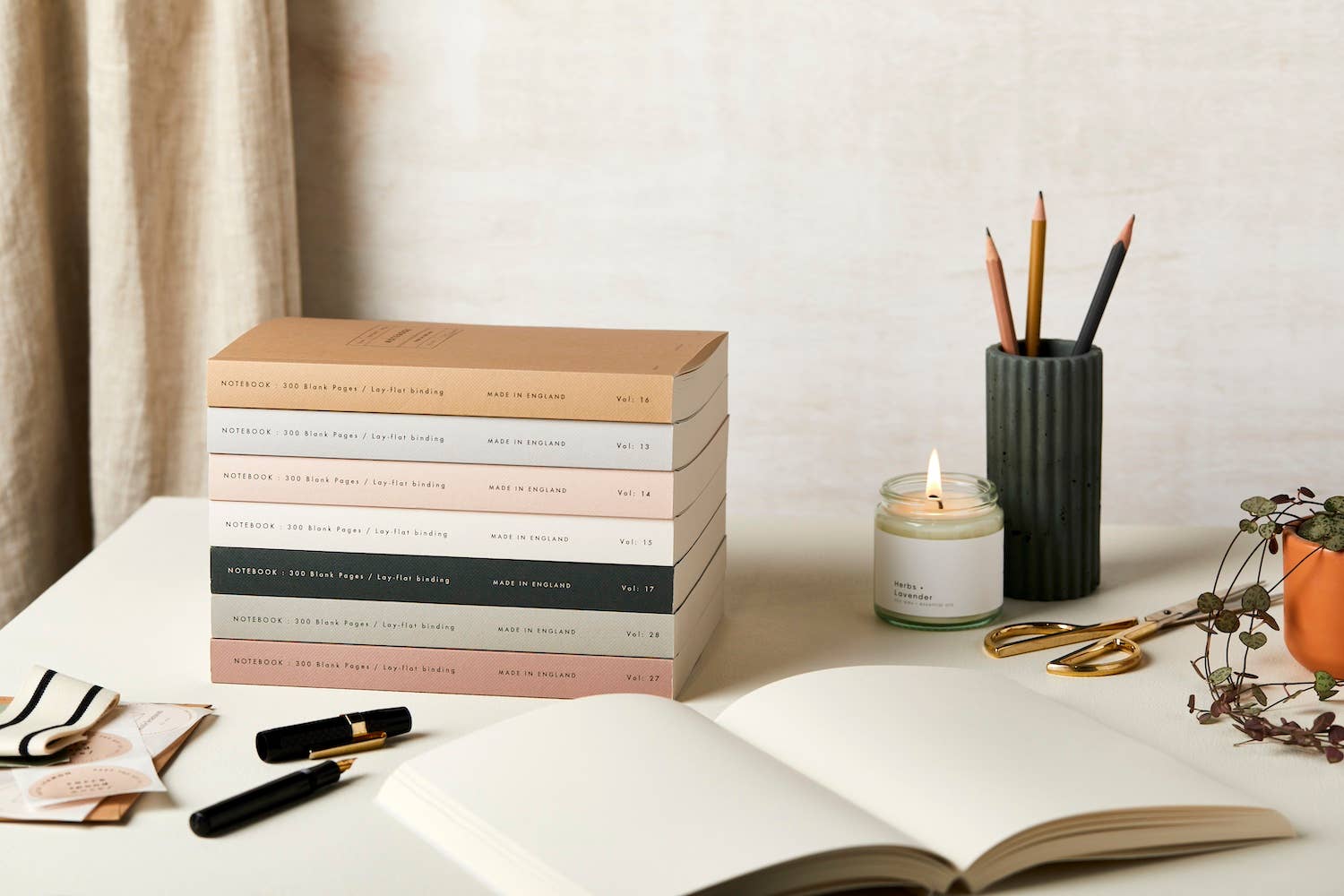 Vol 27: Terracotta 300 Page Blank Lay Flat Notebook