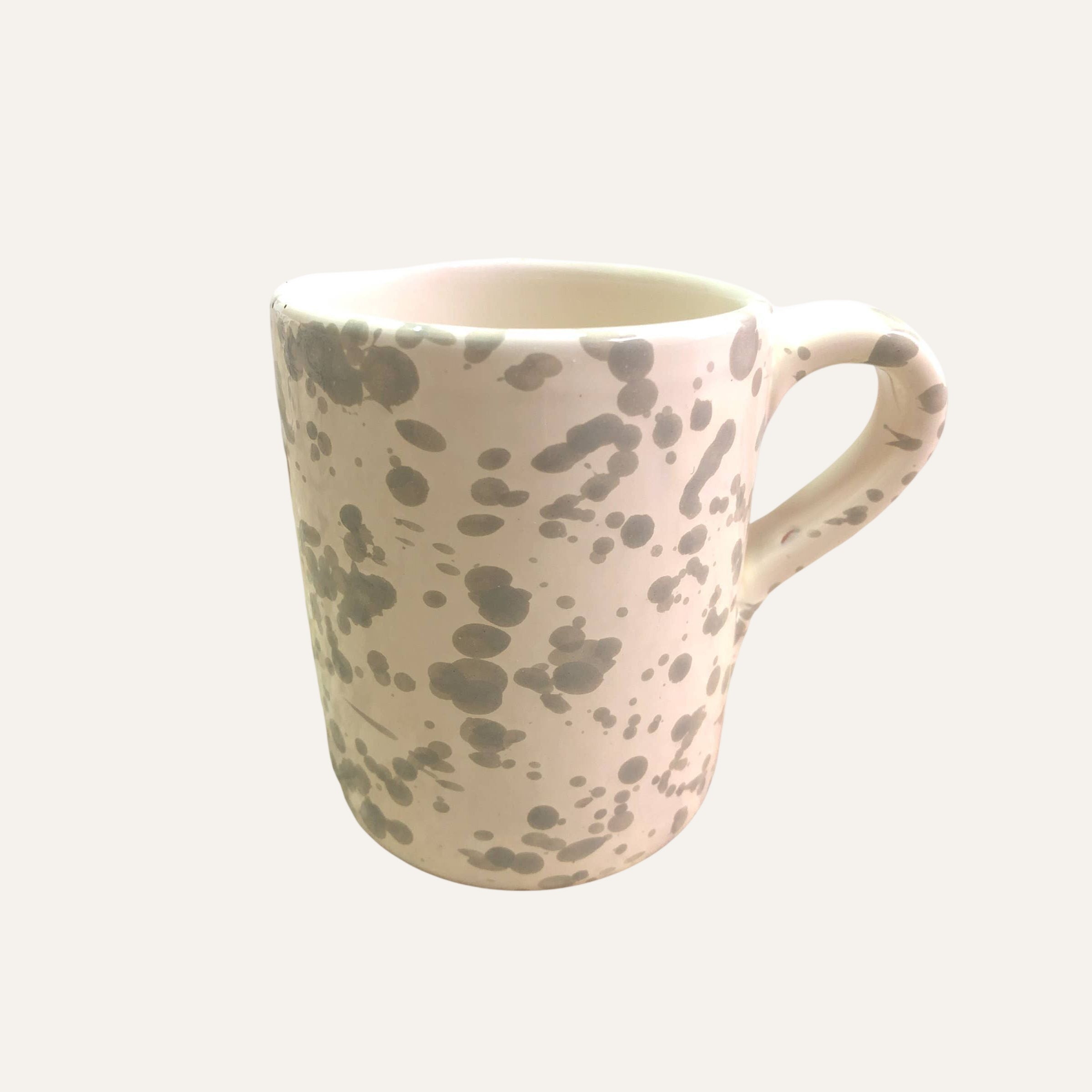 Mug cm. 9 - Splashed Line: Cream/grey