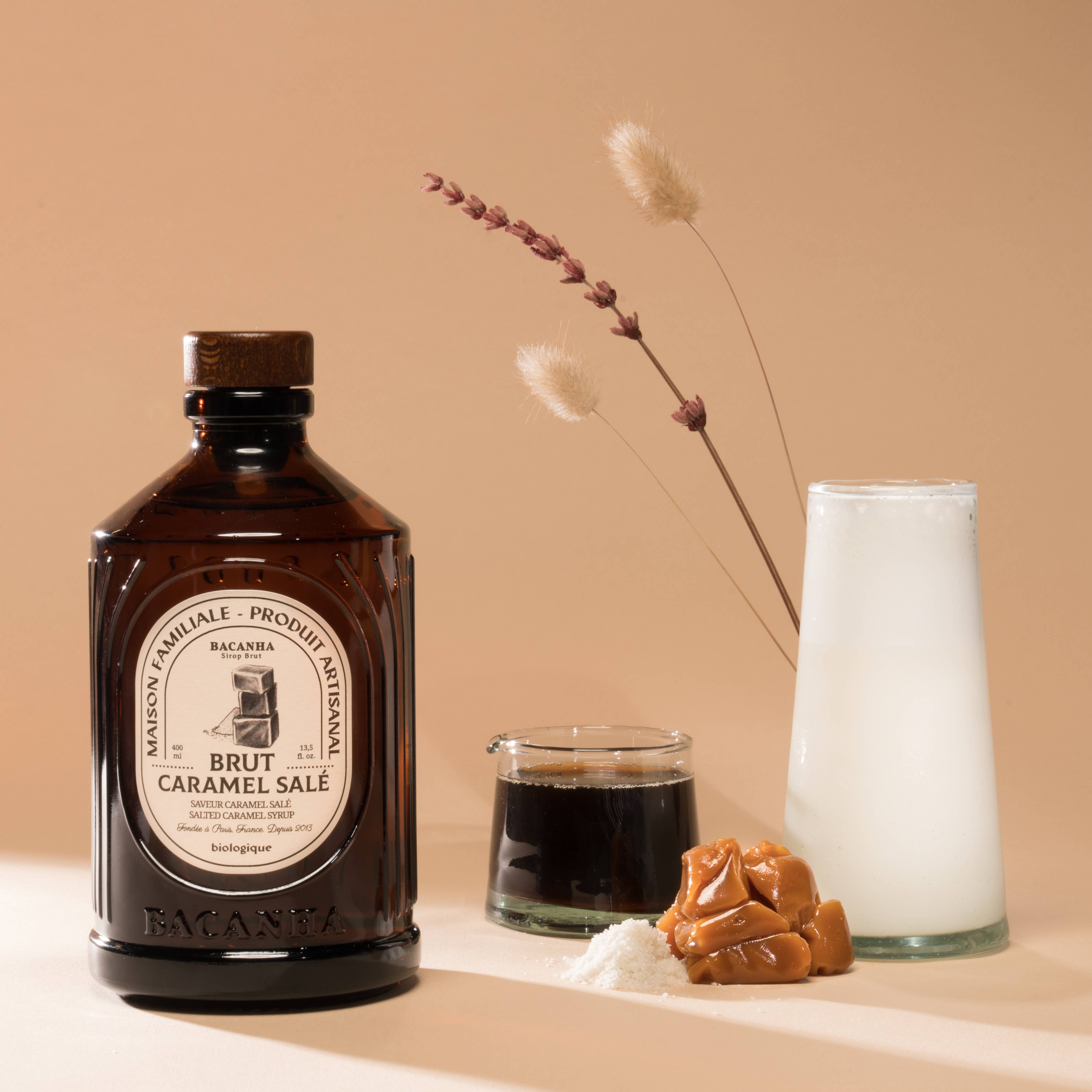 Raw Salted Caramel Syrup - Organic - 400ml - 13,5 fl. oz.
