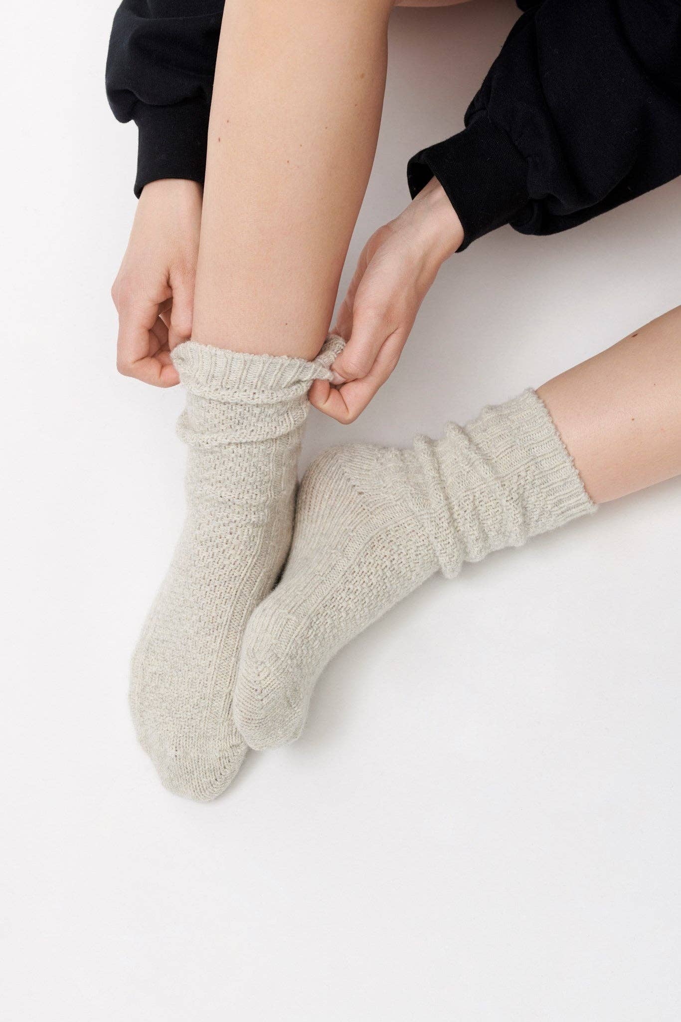 Winter socks - egret melange: 36/38