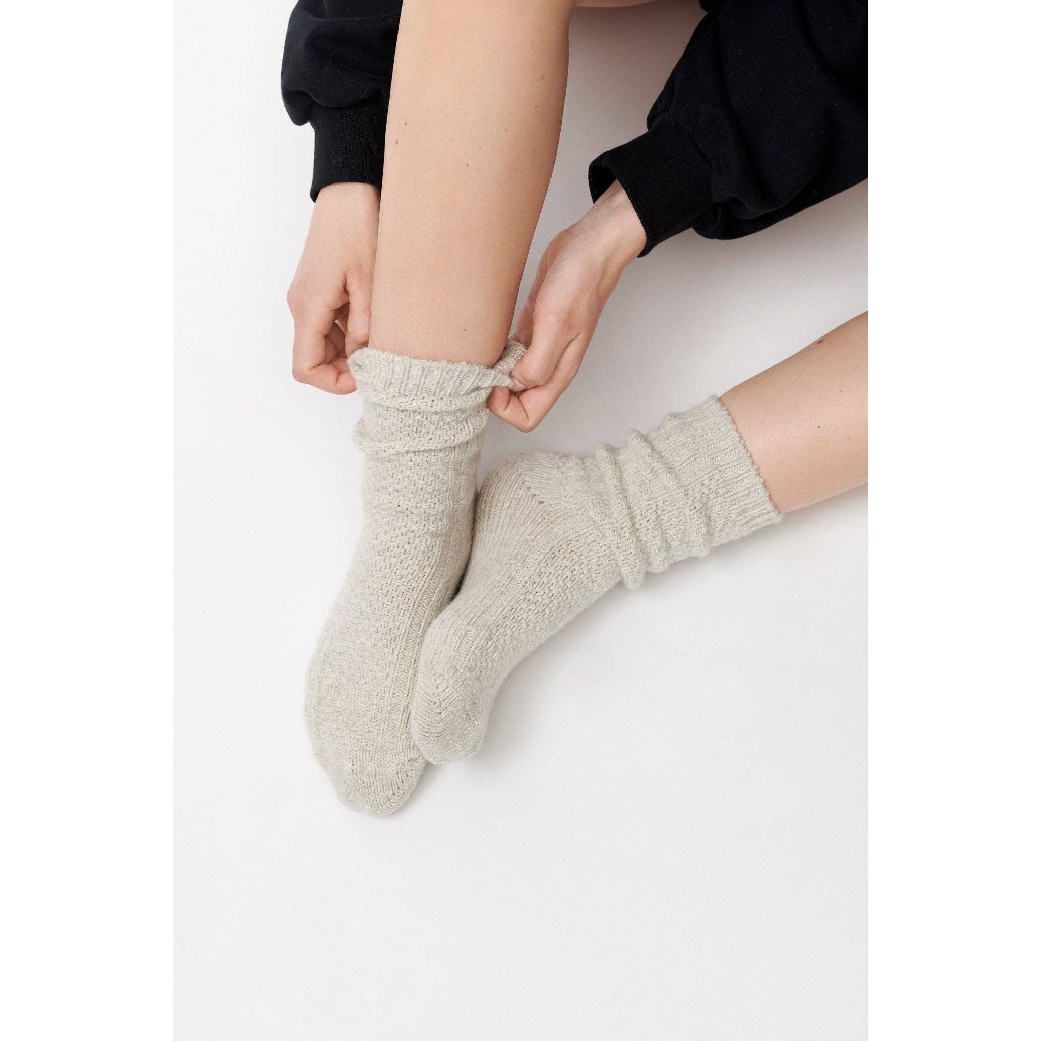 Winter socks - egret melange: 36/38