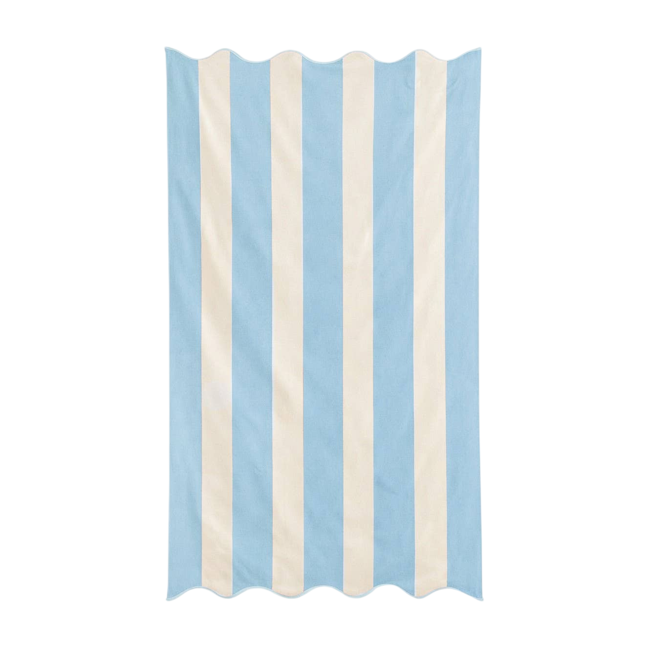 Large Scalloped Striped Beach Towel 90 x 170cm - 100% Cotton: Burnt Orange