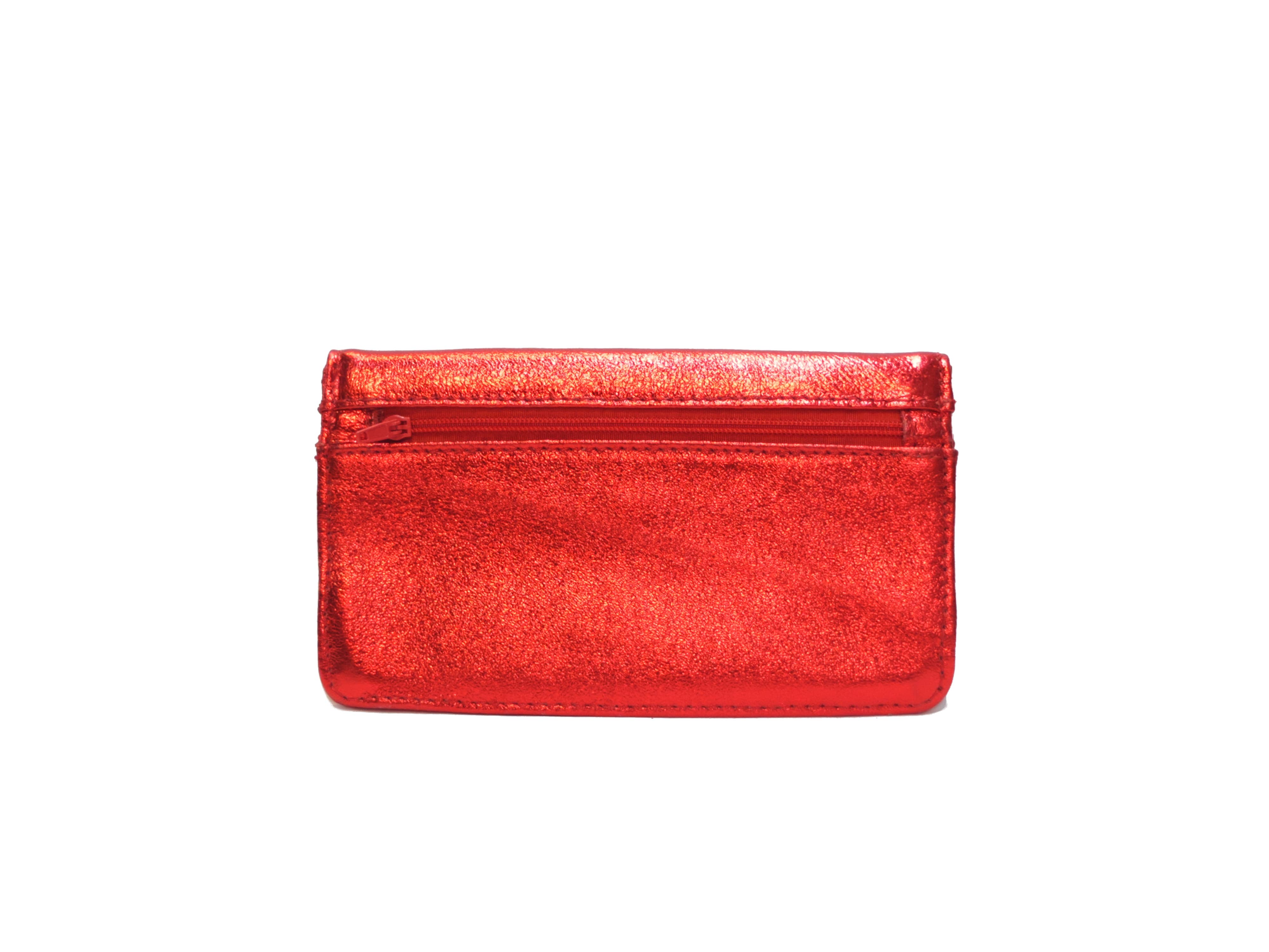 Compact all-in-one leather wallet: Leopard