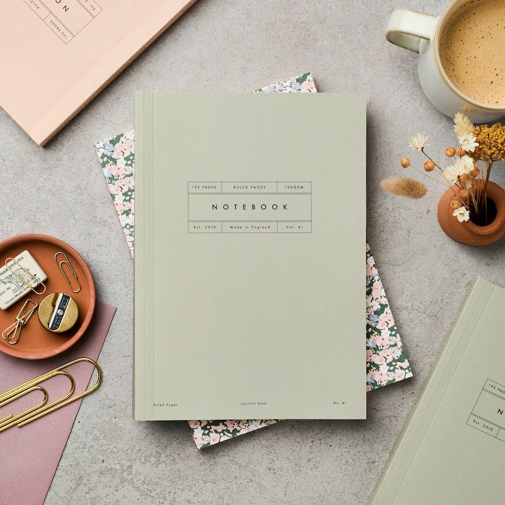 Vol 41: Ruled Sage Lay Flat Notebook