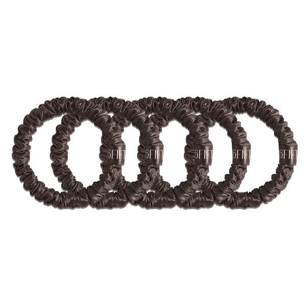 Slim Silk Scrunchies Chocolate
