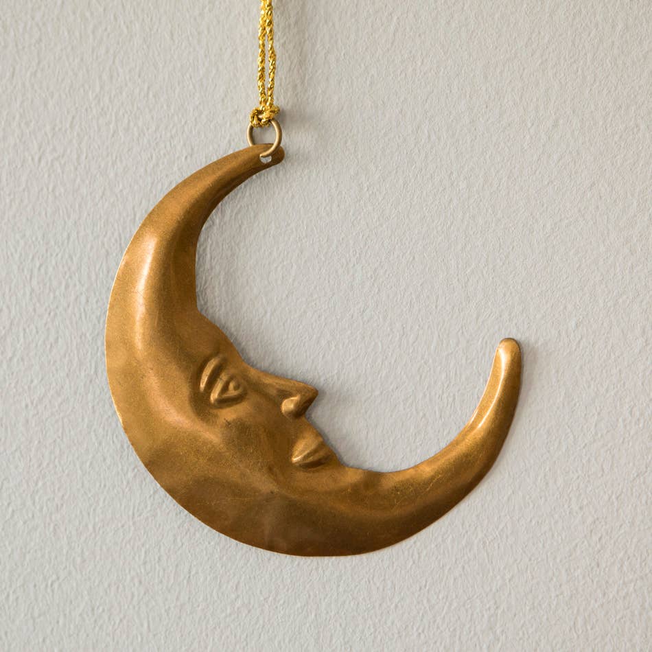 Moon Brass Ornament