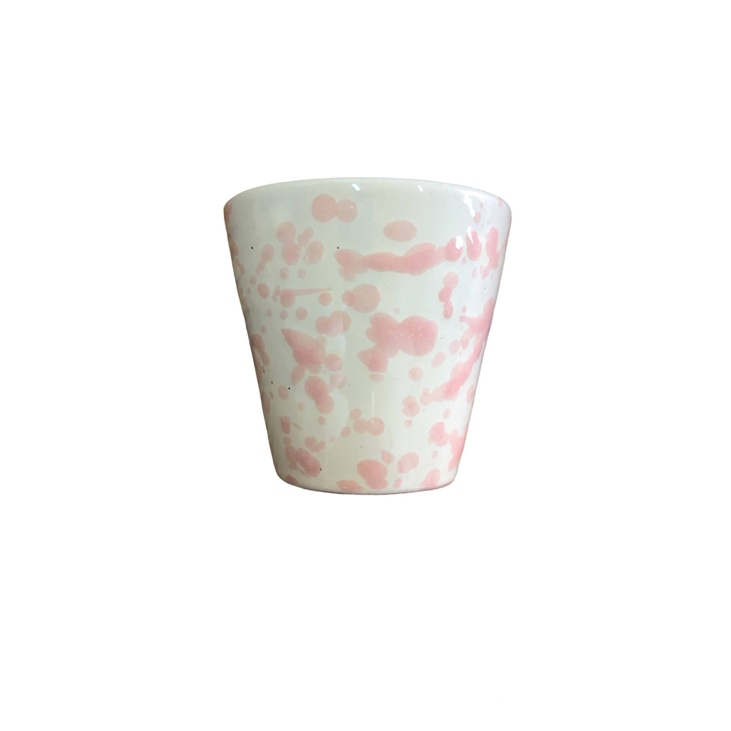 Glass h. 6 cm - Splasshed Line: Cream/grey