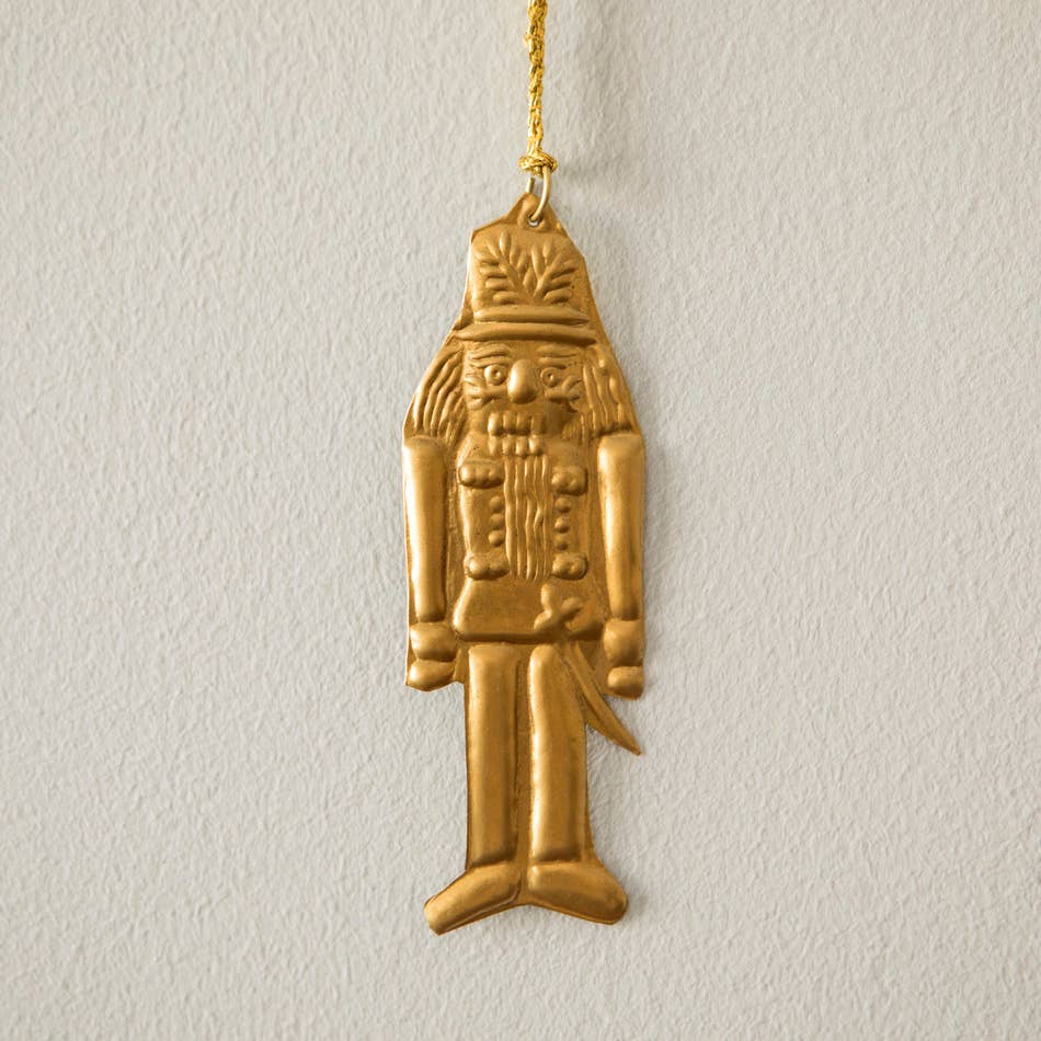 Nutcracker Brass Ornament