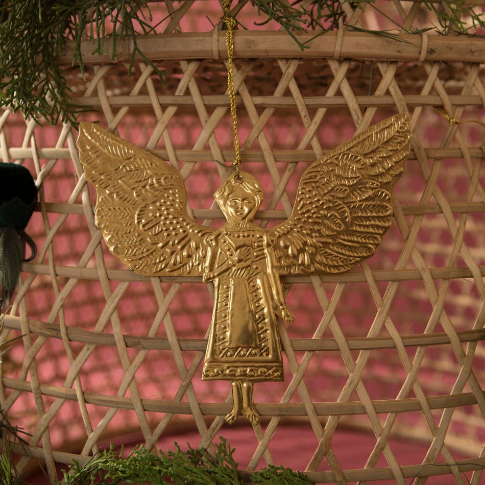 Lady Angel Brass Ornament
