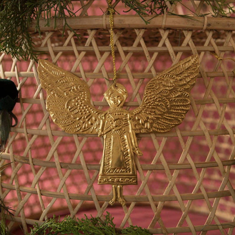 Lady Angel Brass Ornament