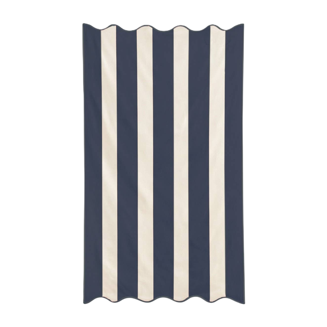 Large Scalloped Striped Beach Towel 90 x 170cm - 100% Cotton: Burnt Orange