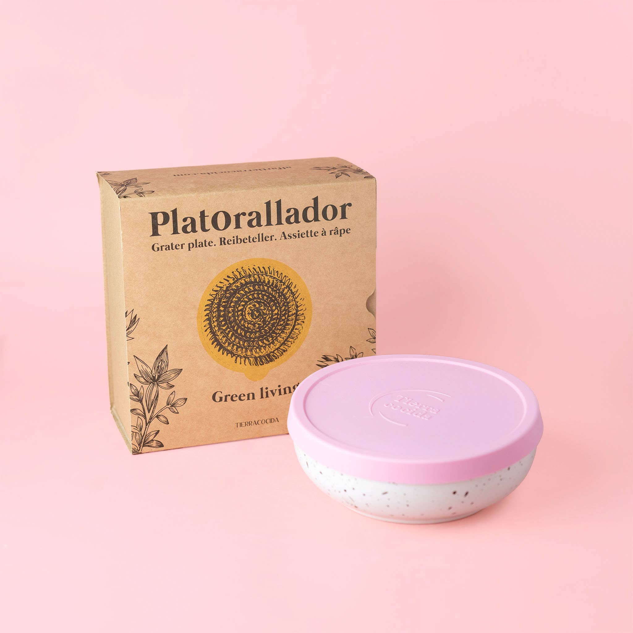 3-in-1 Ceramic Garlic Grater with Lid – CINNAMON Edition