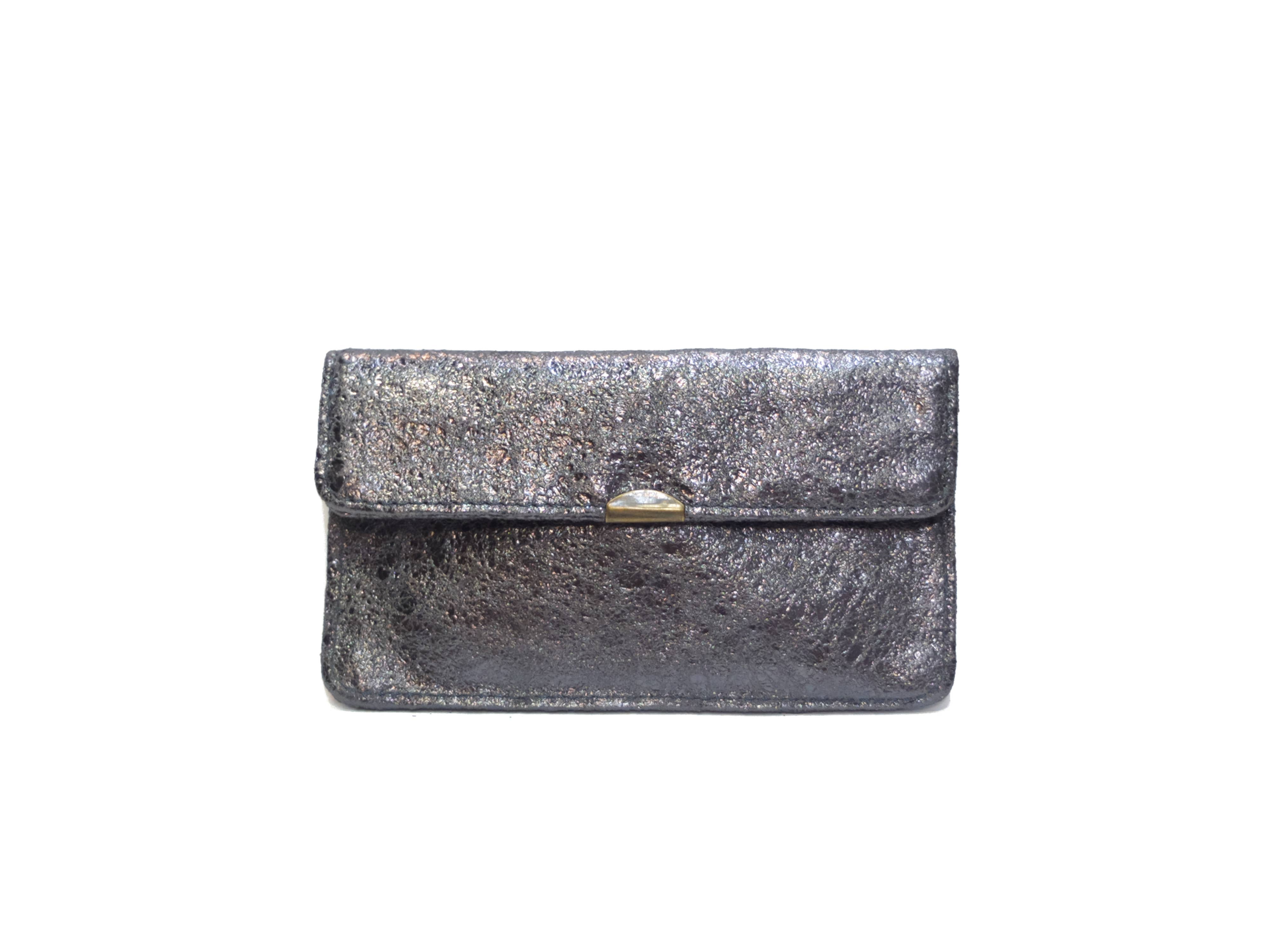 Compact all-in-one leather wallet: Leopard