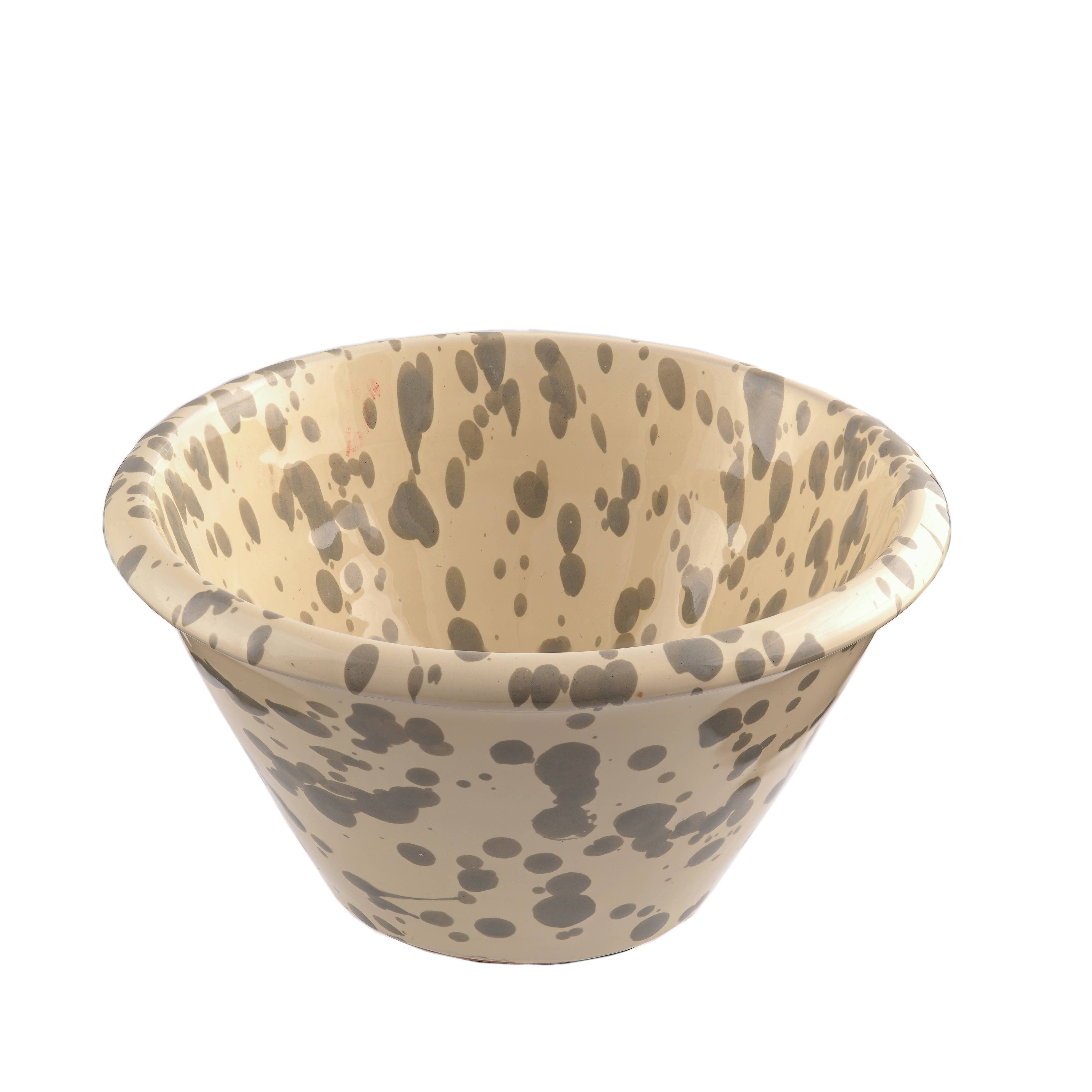 Catino cm 15 - Splasshed Line: Cream/black