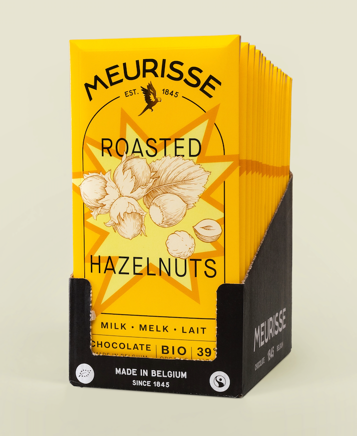 Organic Milk Chocolate with Roasted Hazelnuts (100g)