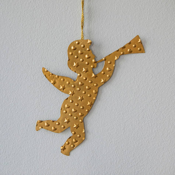 Heralding Angel Brass Ornament