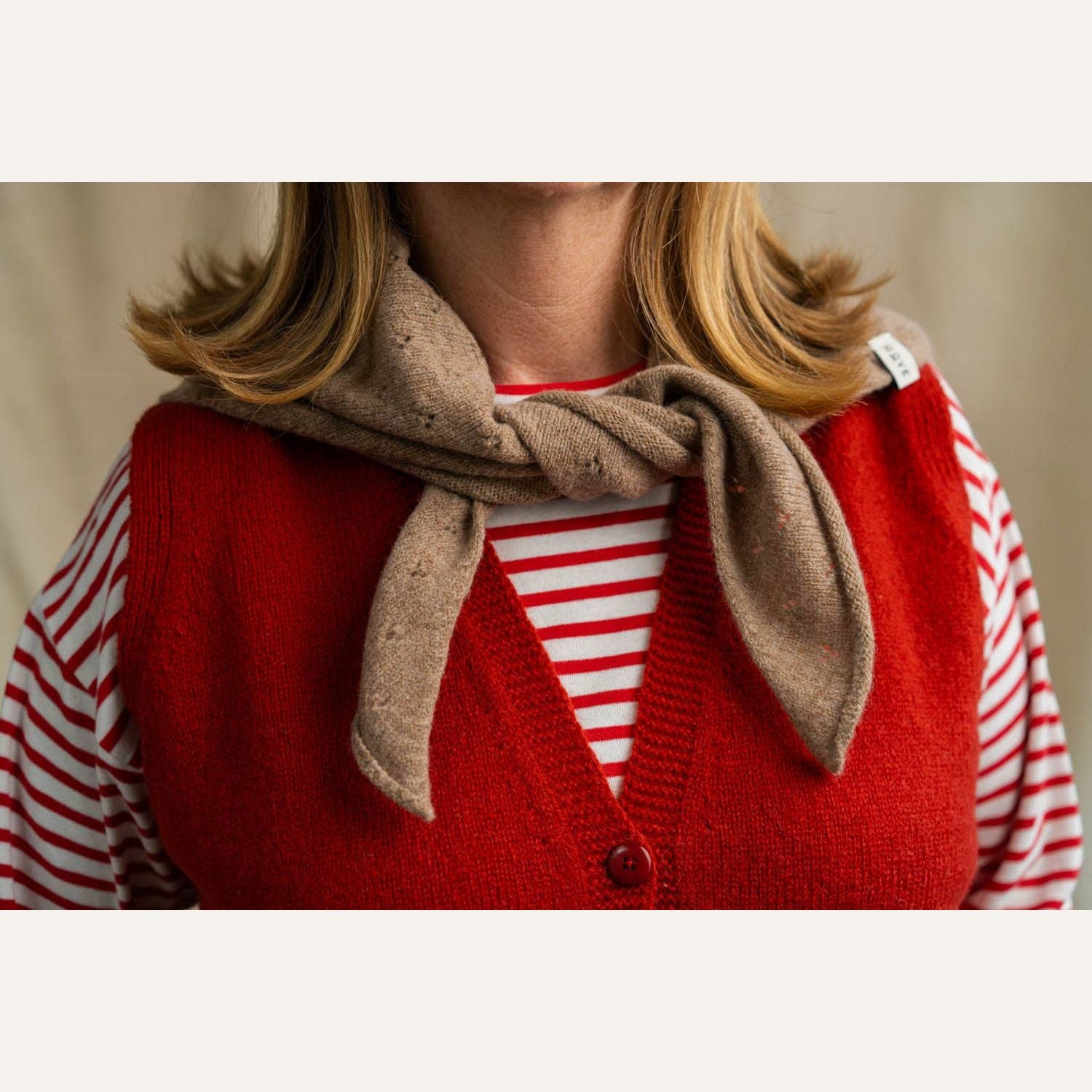 Pointelle Neckerchief | Biscuit