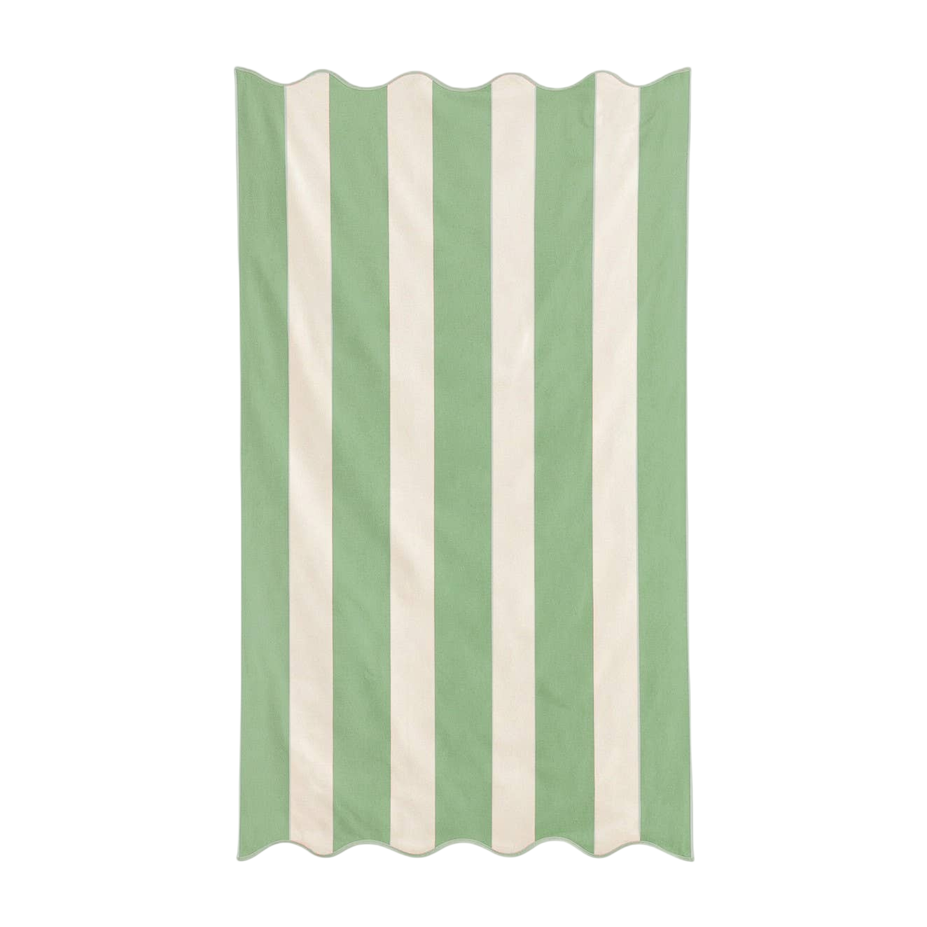 Large Scalloped Striped Beach Towel 90 x 170cm - 100% Cotton: Burnt Orange