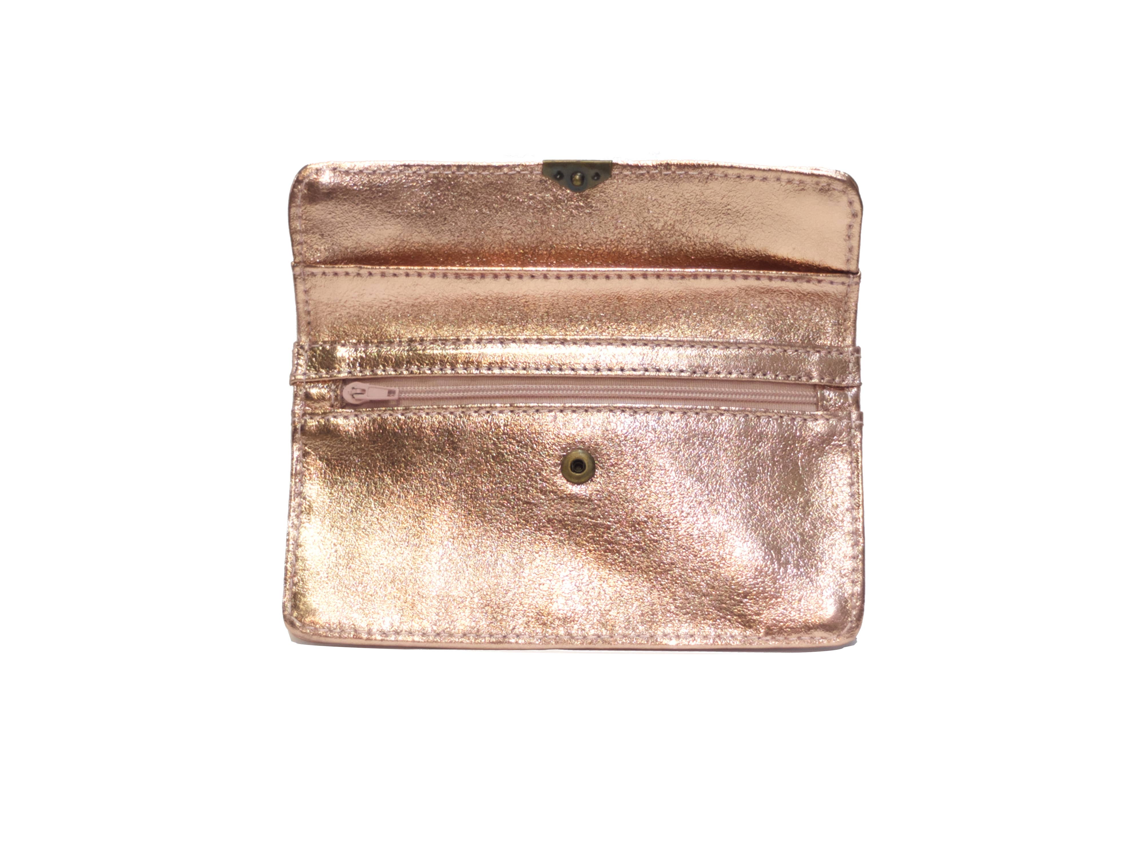 Compact all-in-one leather wallet: Leopard