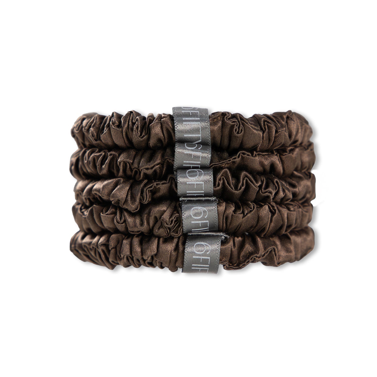 Slim Silk Scrunchies Chocolate