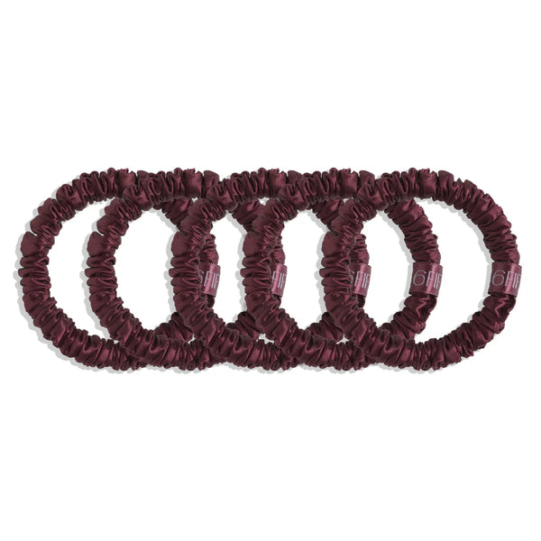Slim Silk Scrunchies Merlot