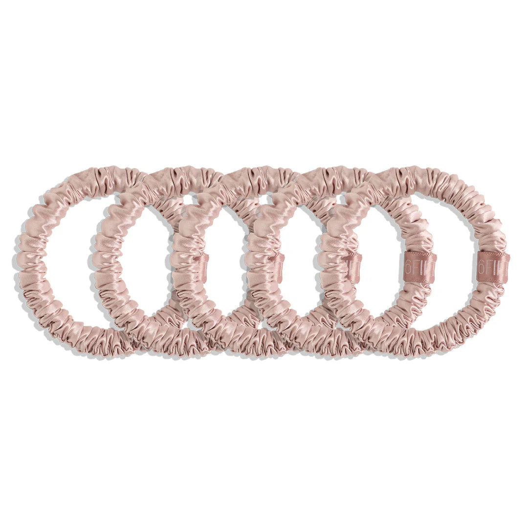 Slim Silk Scrunchies Rosaline