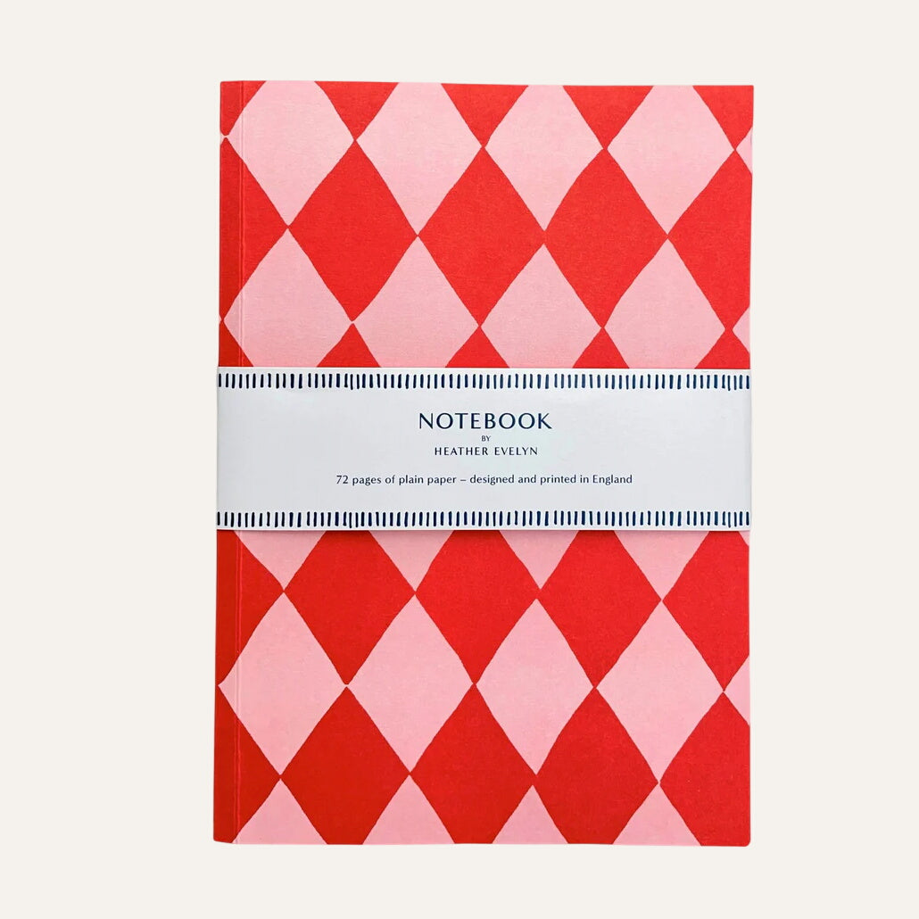 Diamond Red - A6 Plain Notebook