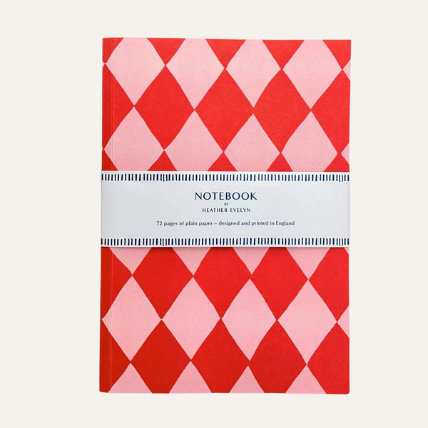 Diamond Red - A6 Plain Notebook