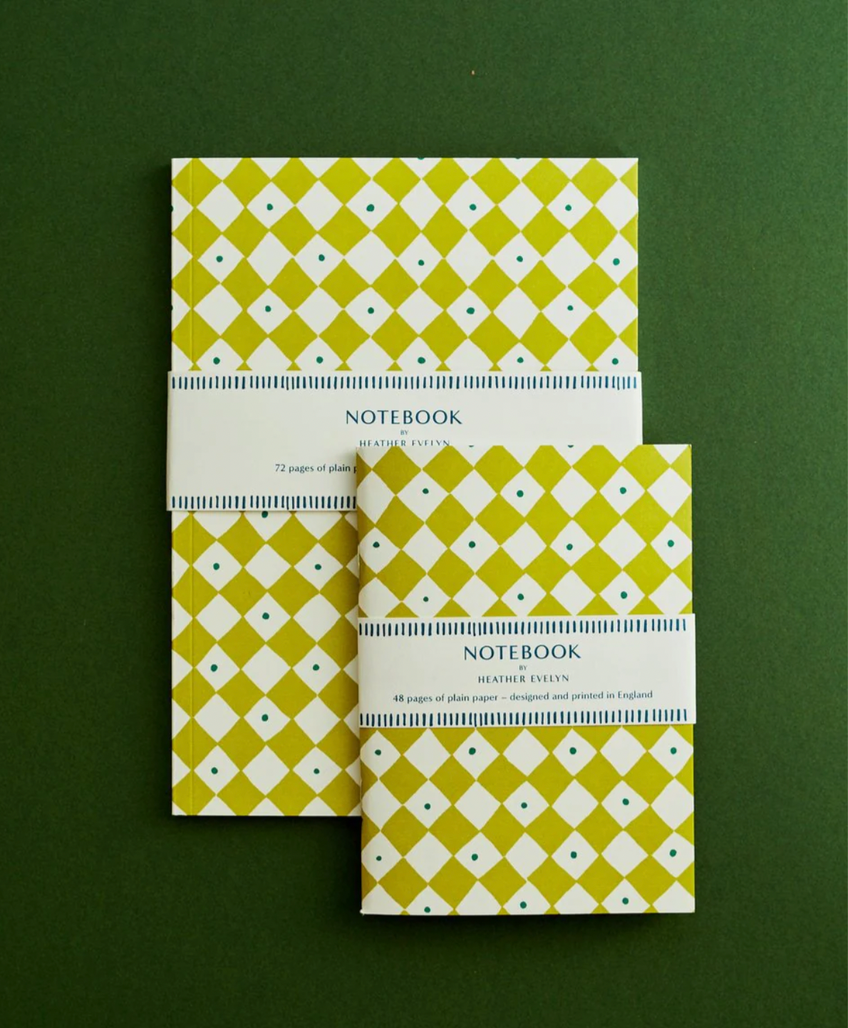 Diamond Green - A6 Plain Notebook