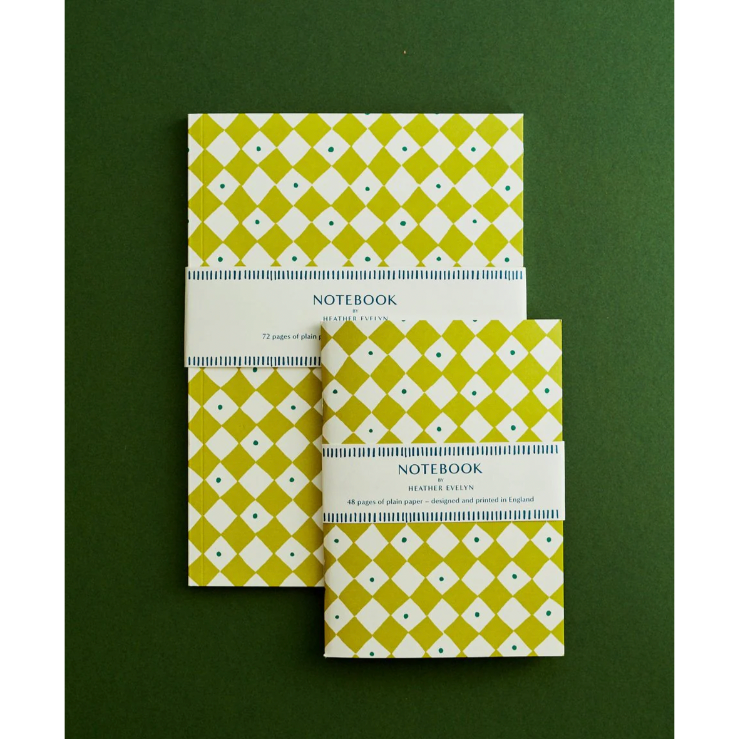 Diamond Green - A5Plain Notebook