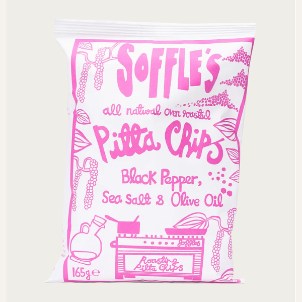 Soufflé's Black Pepper and Sea Salt Pitta Chips - 165g