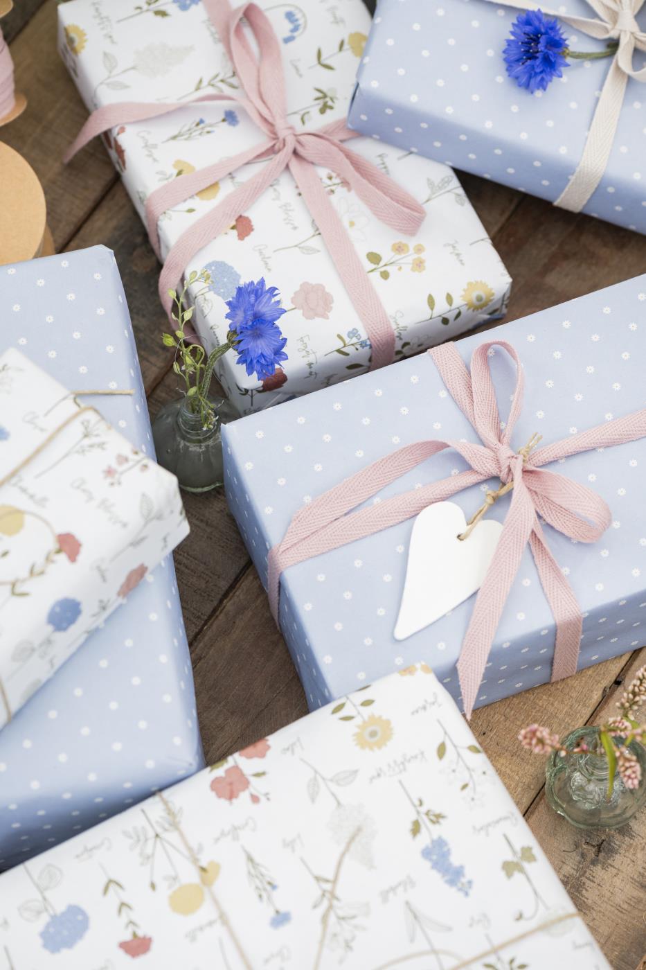 Cotton ribbon on spool 5 m rose - TheGiftCoMalta