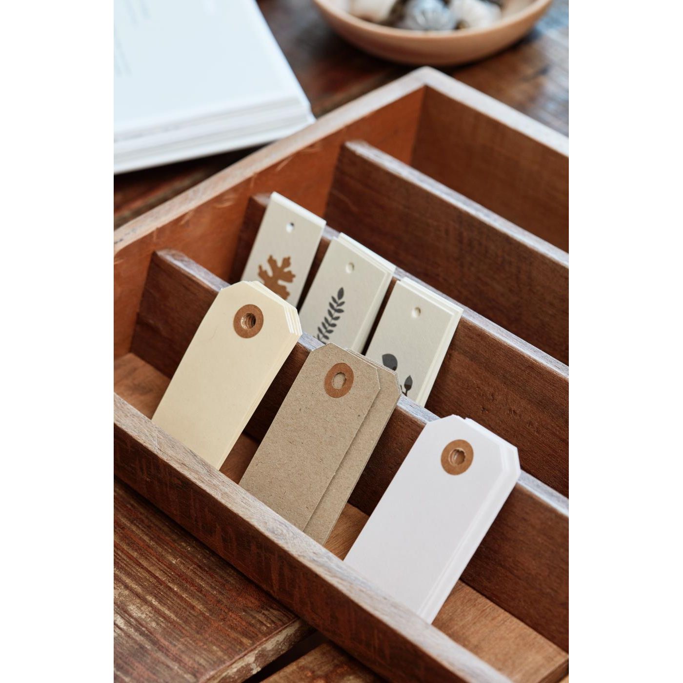 Card tag white X 10 - TheGiftCoMalta