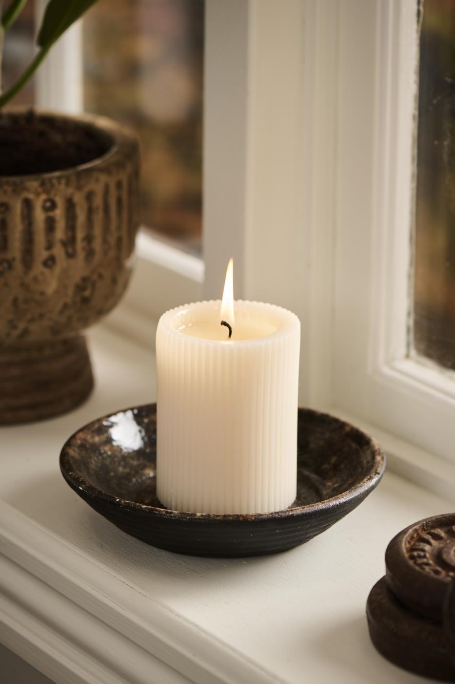 Parchment Pillar grooved - TheGiftCoMalta