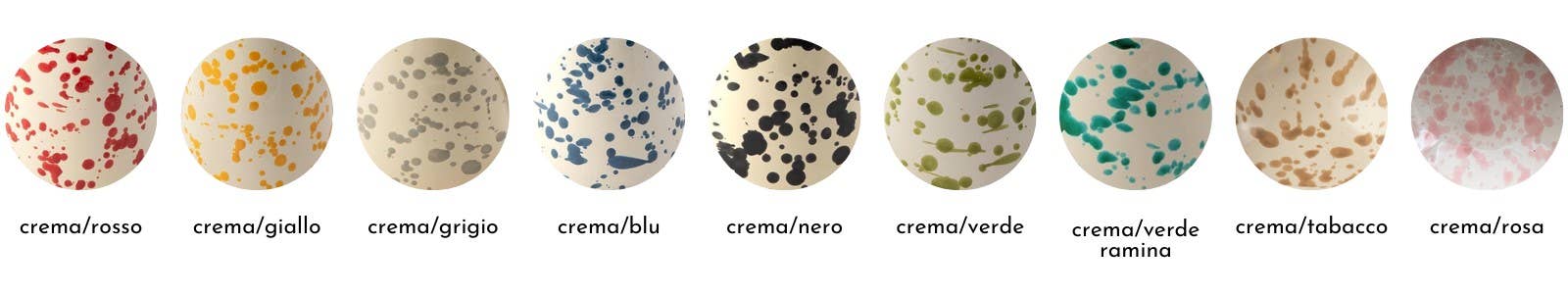 Mini Bowl diam. 9 cm - Splasshed Line: Cream/blue