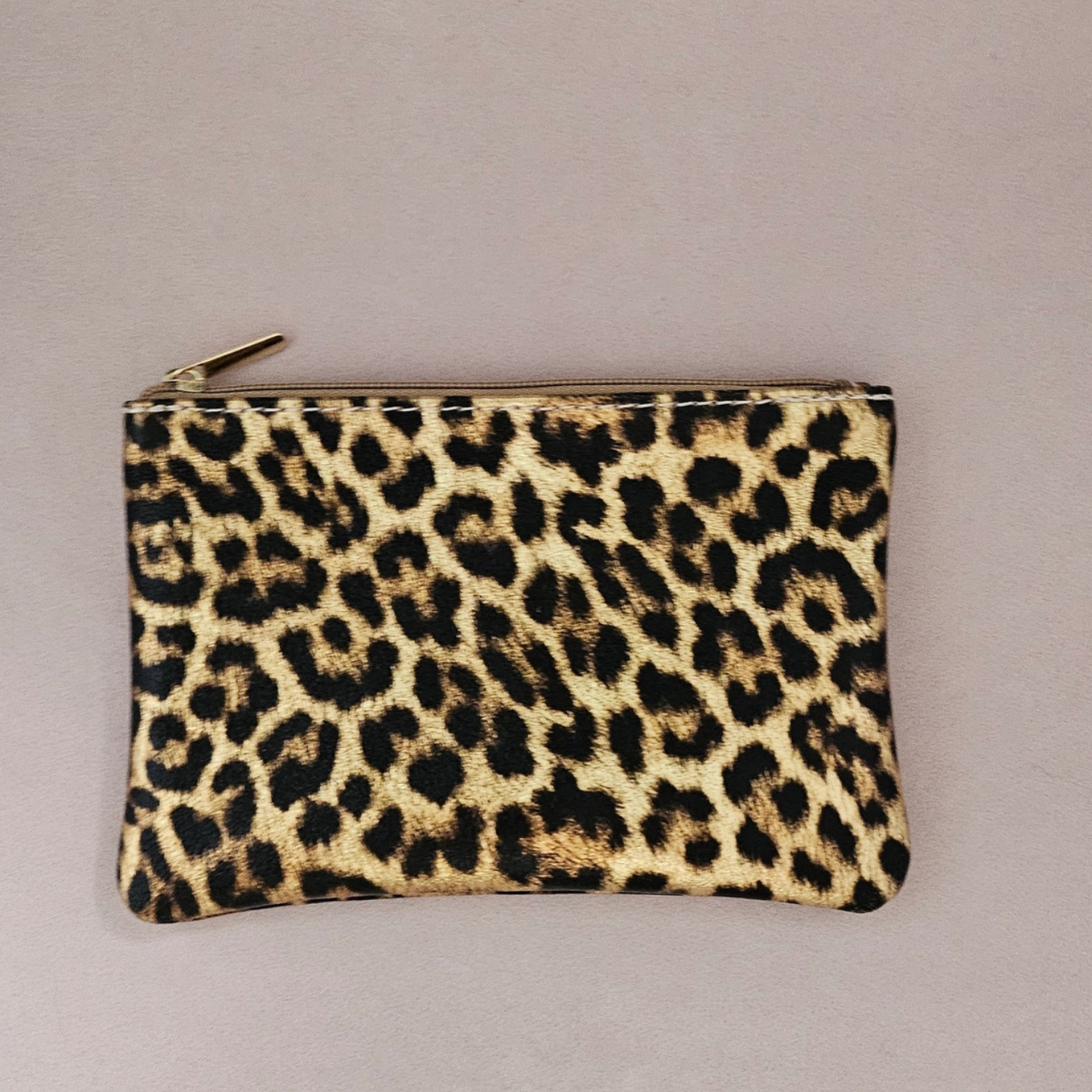 Leather pouch with zip: Noir