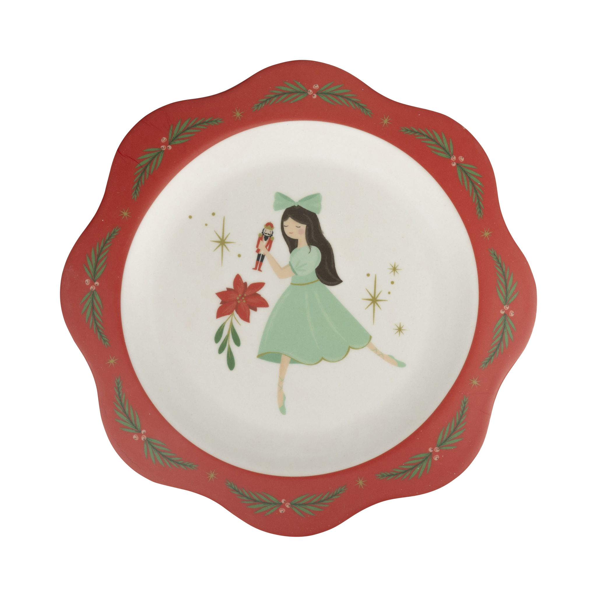 NUT1143 - Nutcracker Bamboo 9" Plate Set
