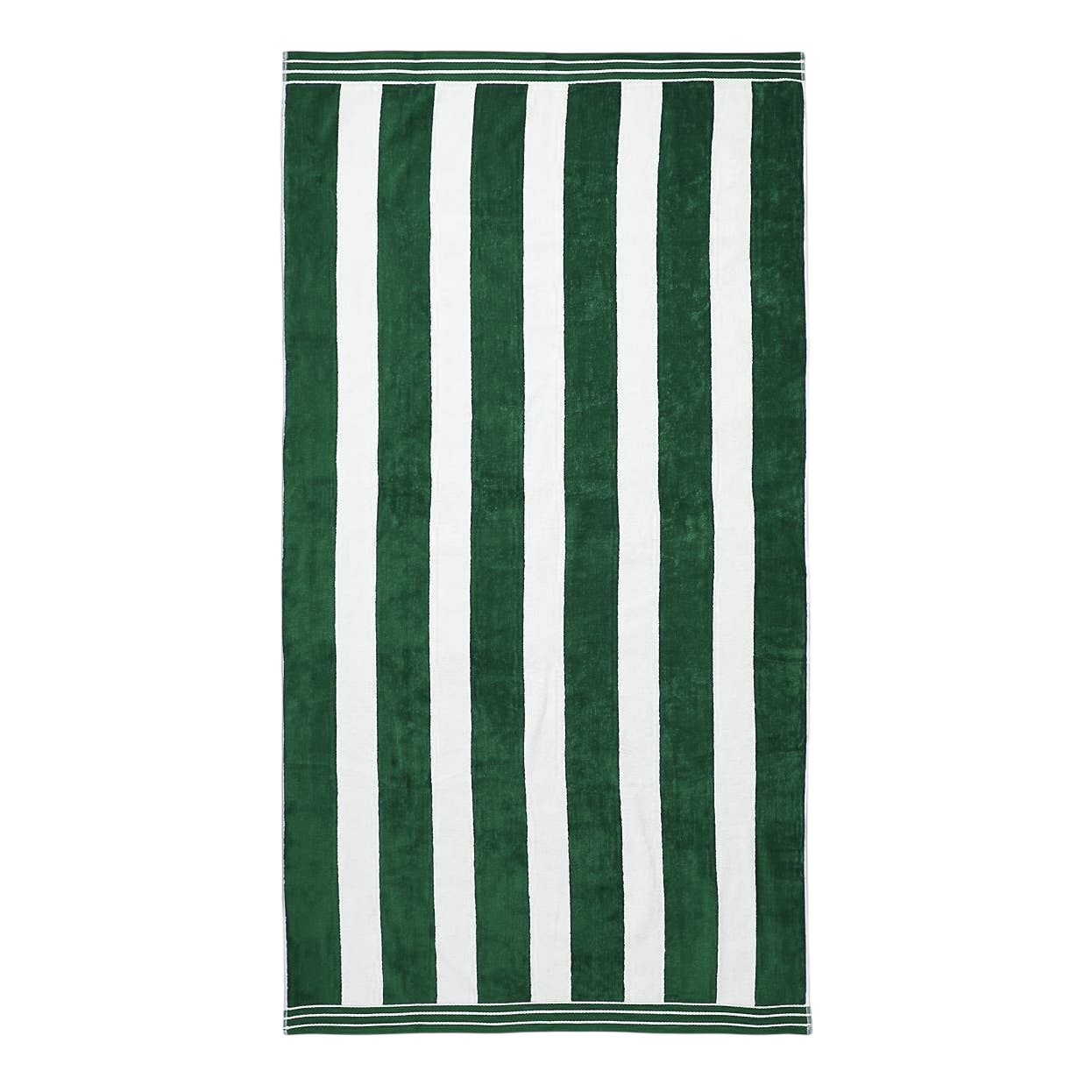 Jumbo Cabana Stripe Beach Towels - 100 x 180cm : Khaki/White