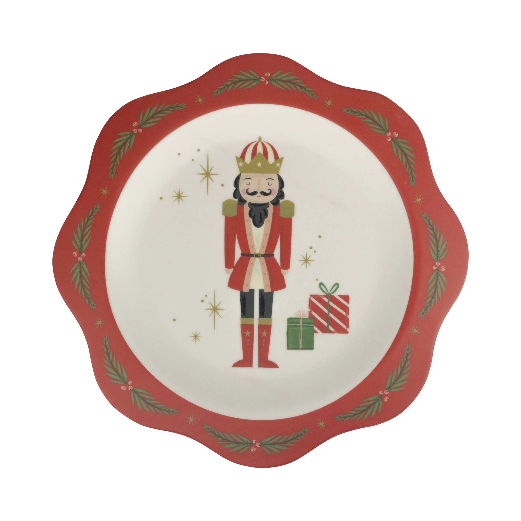 NUT1143 - Nutcracker Bamboo 9" Plate Set