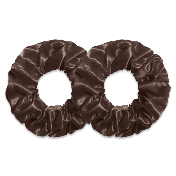 Classic Silk Scrunchies Chocolate