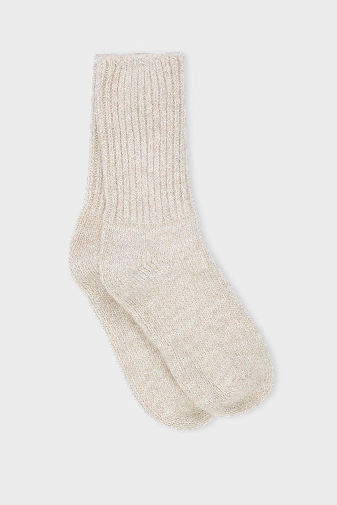 Boyfriend socks - oatmeal melange: Oatmeal / 36/38