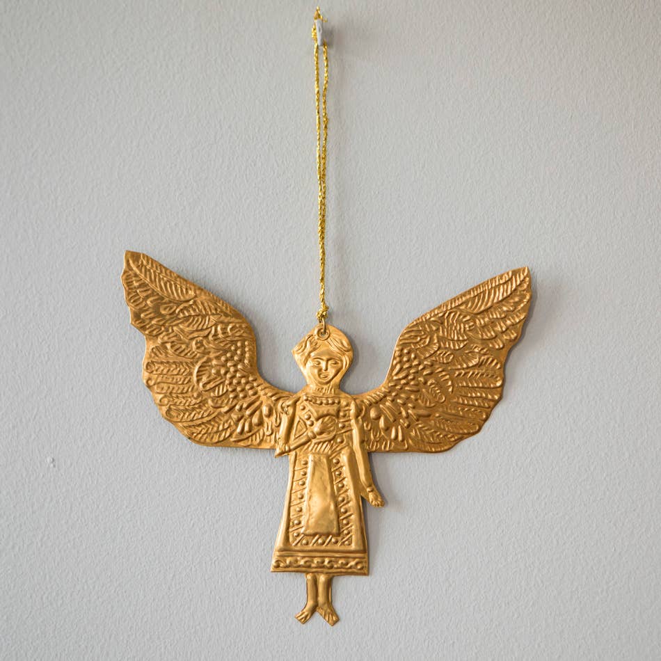 Lady Angel Brass Ornament