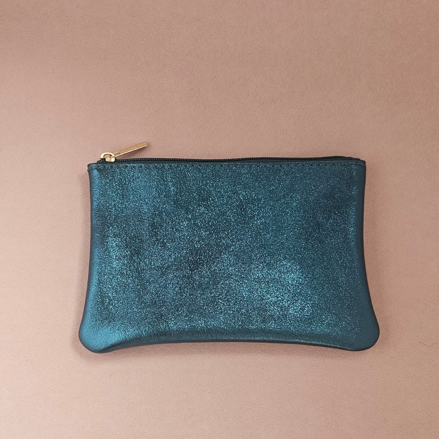 Leather pouch with zip: DARK LEOPARD
