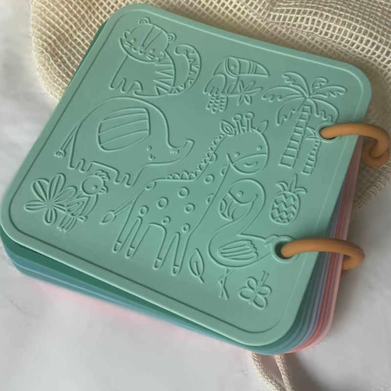 Sensory bath toy - Silicone bath book: Savannah