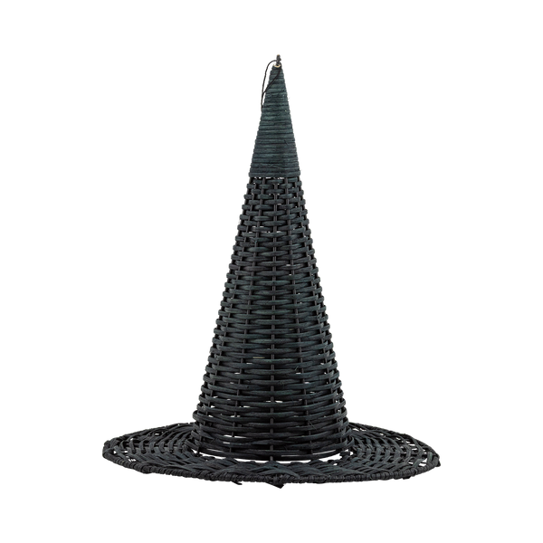 HAL1340 - Natural Rattan Witch Hat - 15"
