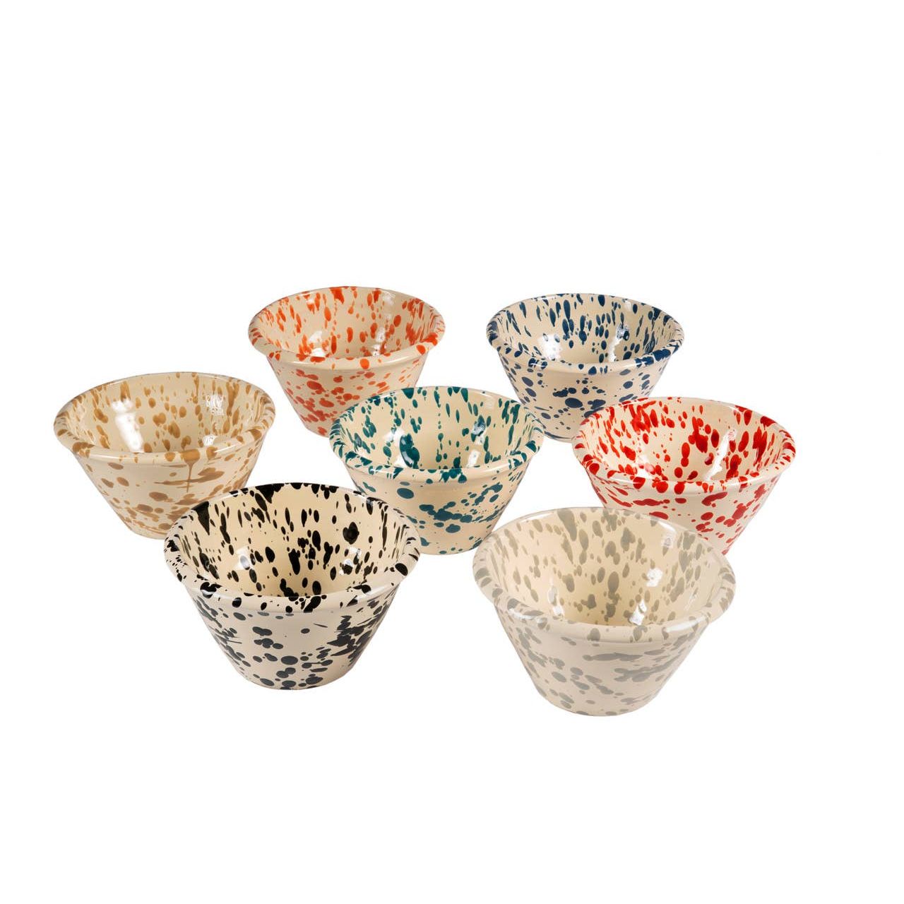 Catino cm 15 - Splasshed Line: Cream/black
